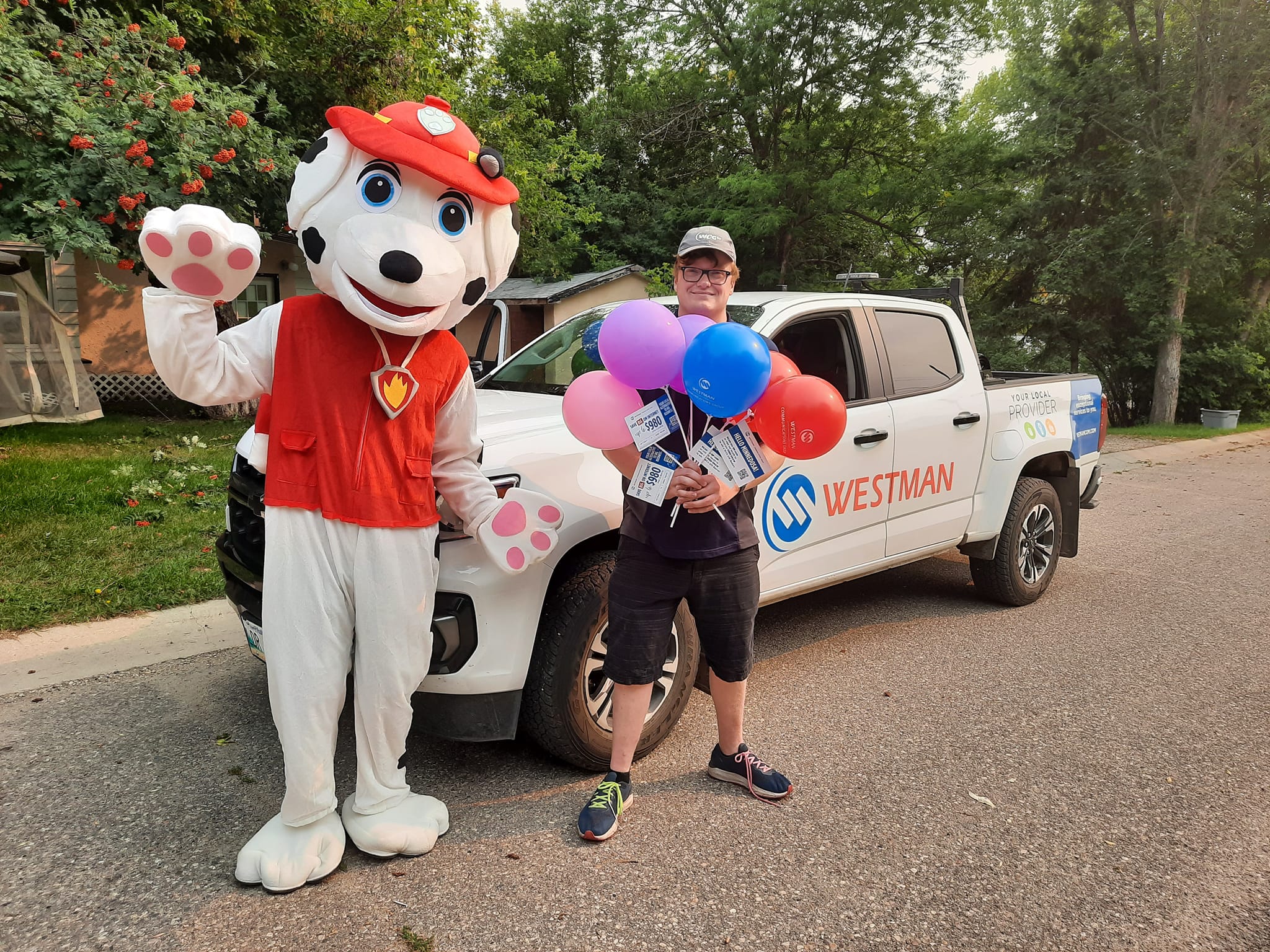 Travis and WCG Truck and Balloons.jpg